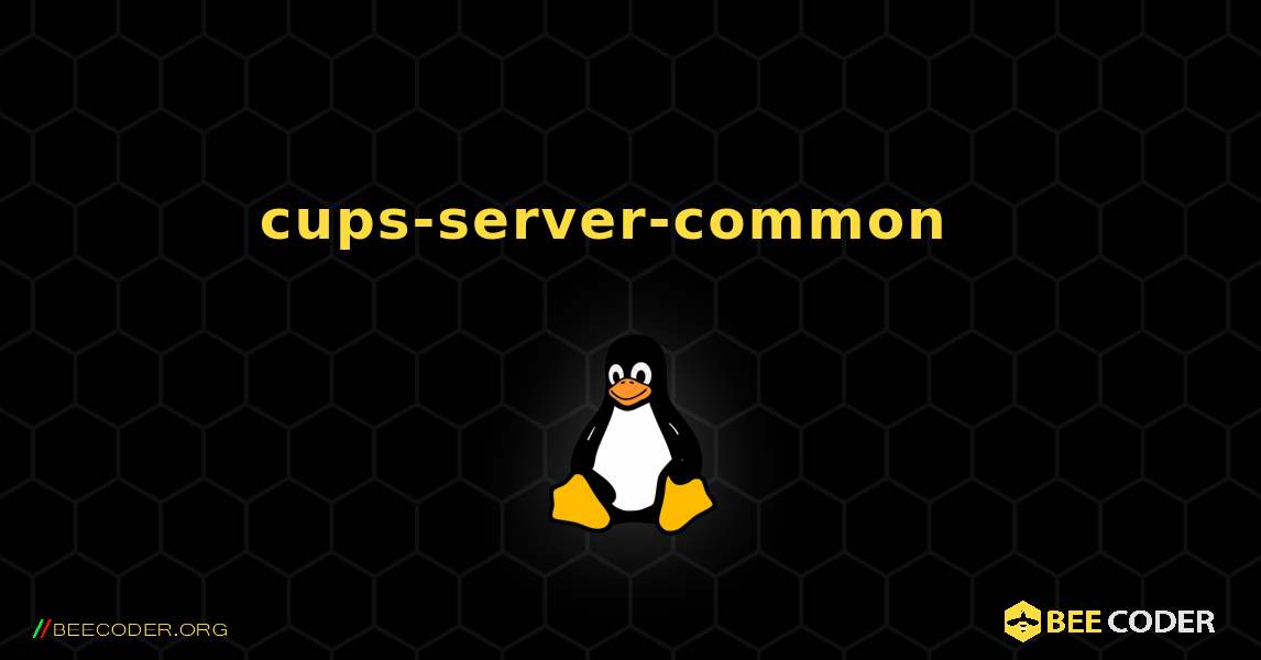 cups-server-common  እንዴት እንደሚጫን. Linux
