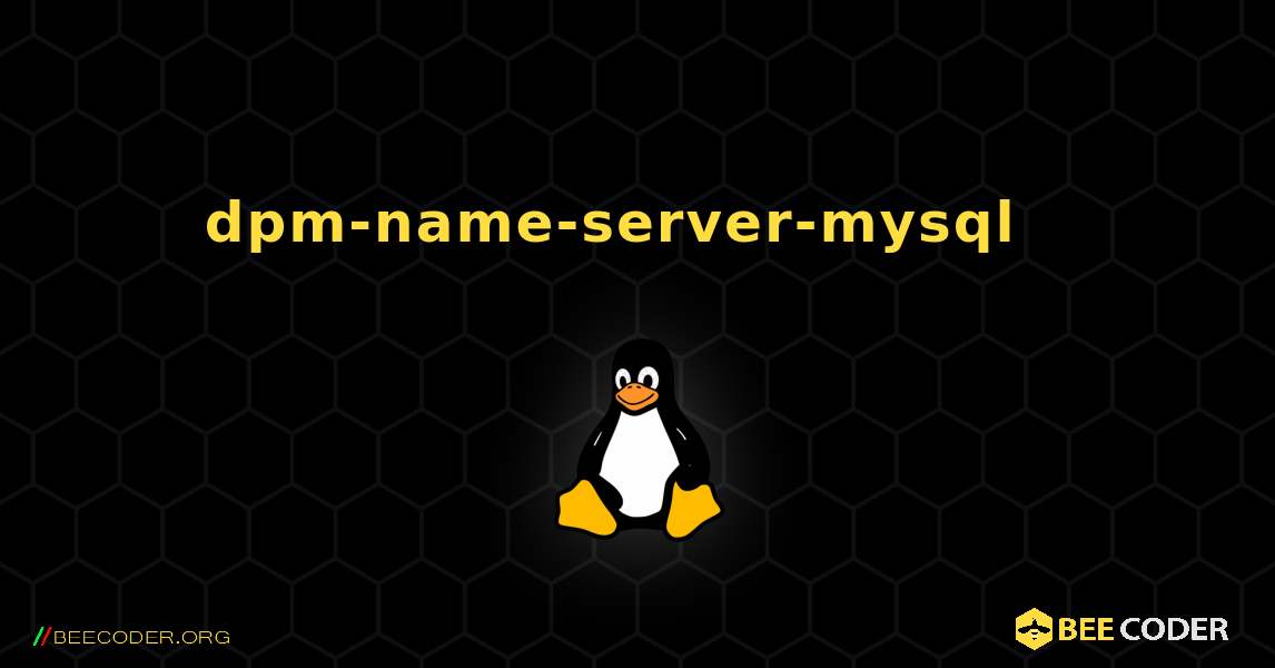 dpm-name-server-mysql  እንዴት እንደሚጫን. Linux