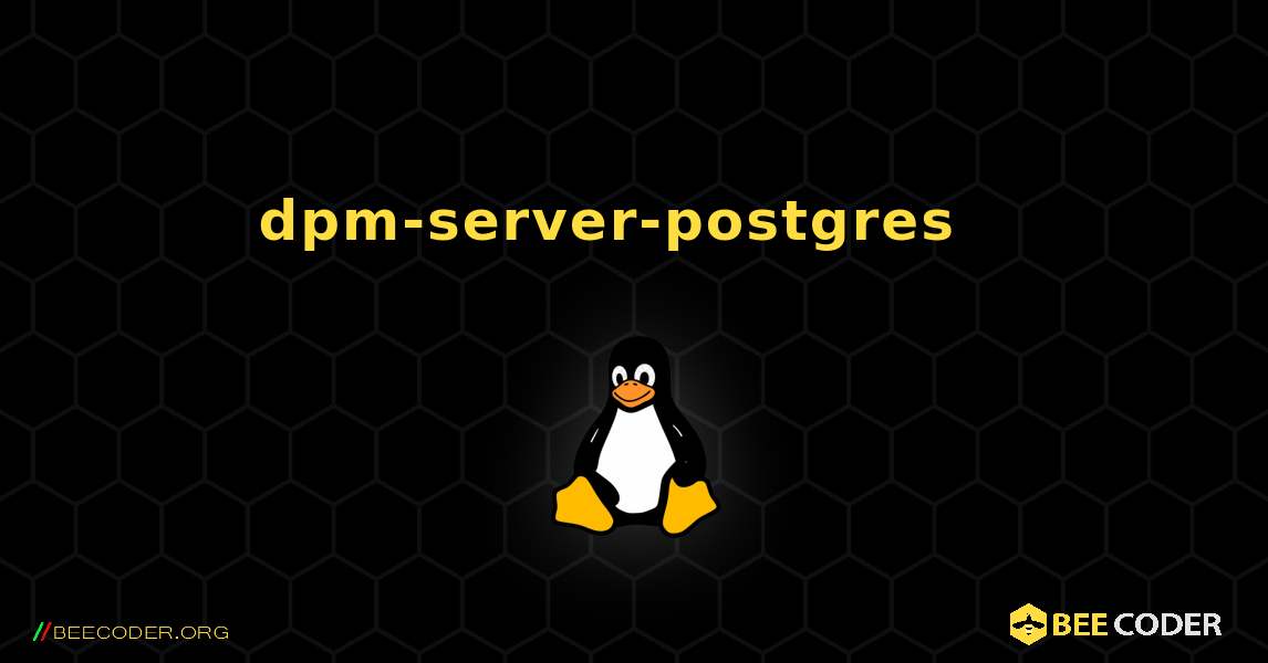 dpm-server-postgres  እንዴት እንደሚጫን. Linux