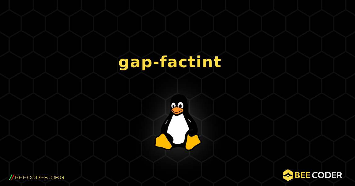 gap-factint  እንዴት እንደሚጫን. Linux