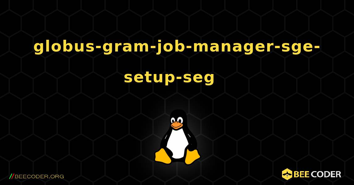 globus-gram-job-manager-sge-setup-seg  እንዴት እንደሚጫን. Linux