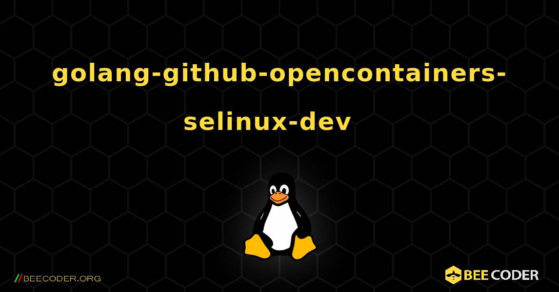 golang-github-opencontainers-selinux-dev  እንዴት እንደሚጫን. Linux
