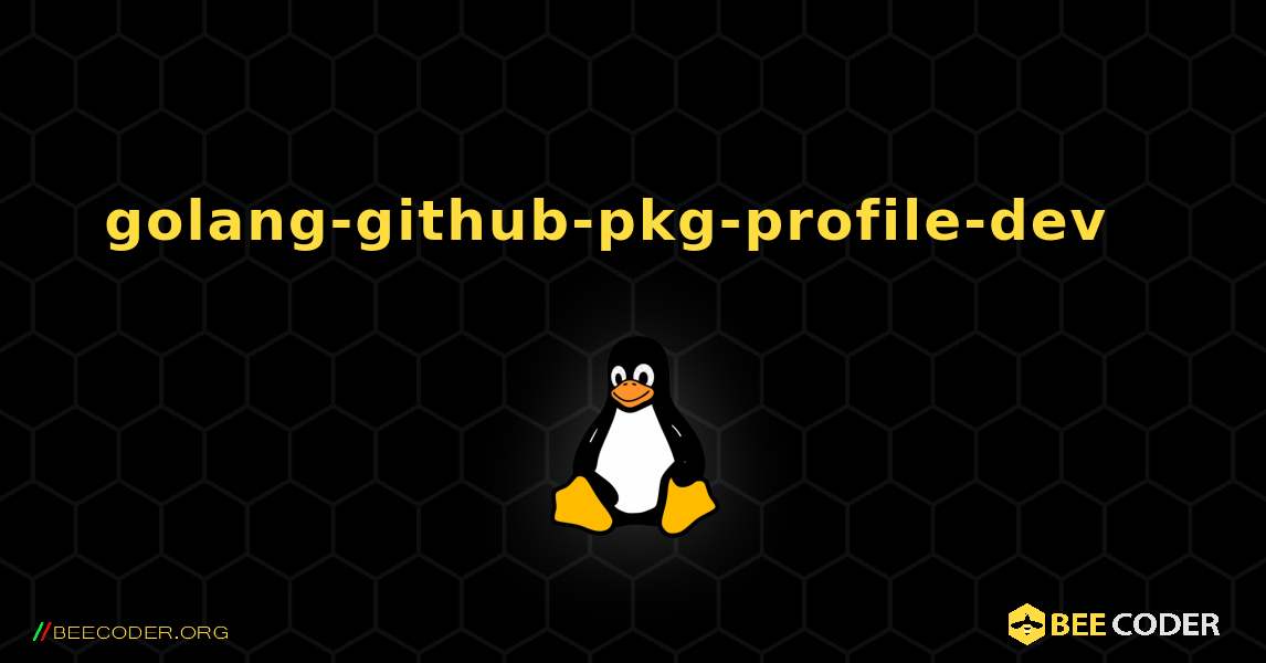 golang-github-pkg-profile-dev  እንዴት እንደሚጫን. Linux