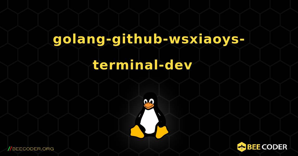 golang-github-wsxiaoys-terminal-dev  እንዴት እንደሚጫን. Linux