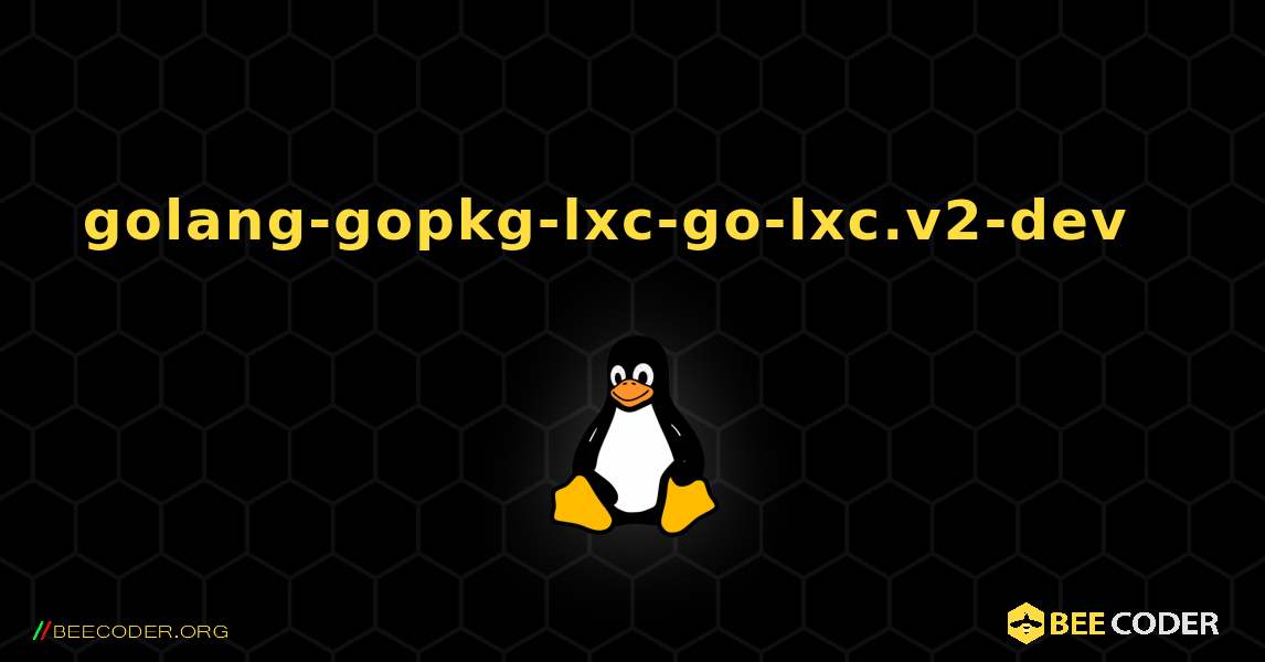 golang-gopkg-lxc-go-lxc.v2-dev  እንዴት እንደሚጫን. Linux