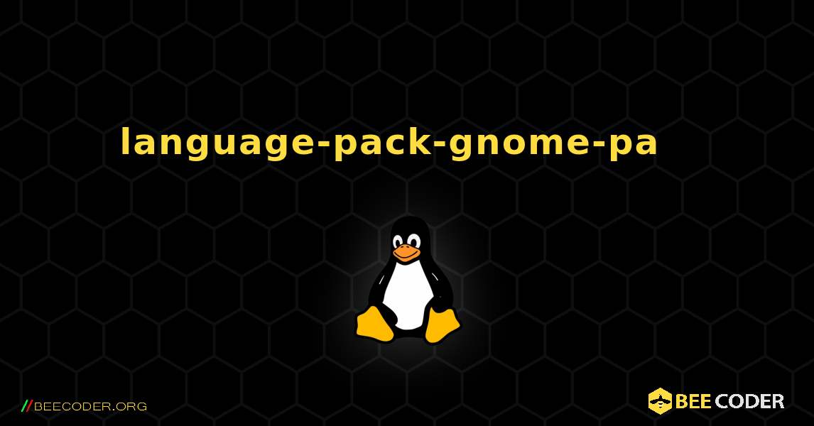 language-pack-gnome-pa  እንዴት እንደሚጫን. Linux