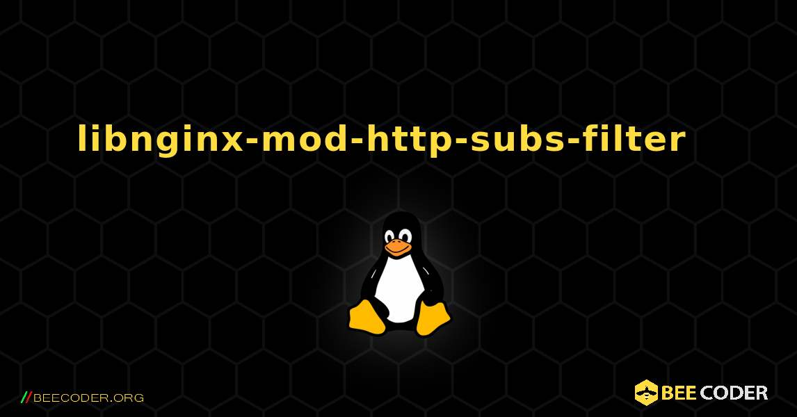 libnginx-mod-http-subs-filter  እንዴት እንደሚጫን. Linux