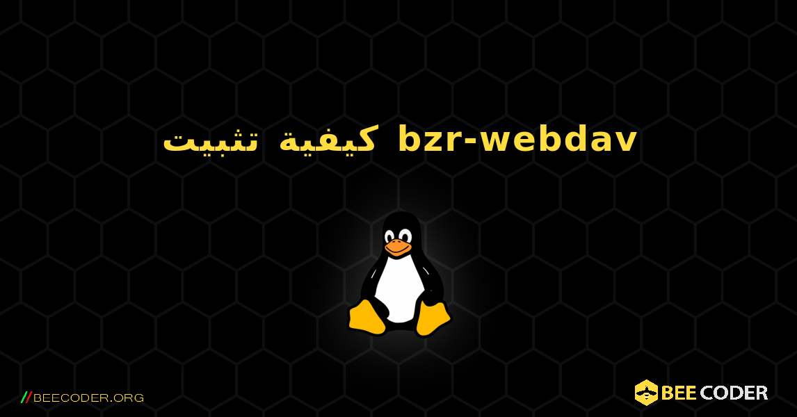 كيفية تثبيت bzr-webdav . Linux