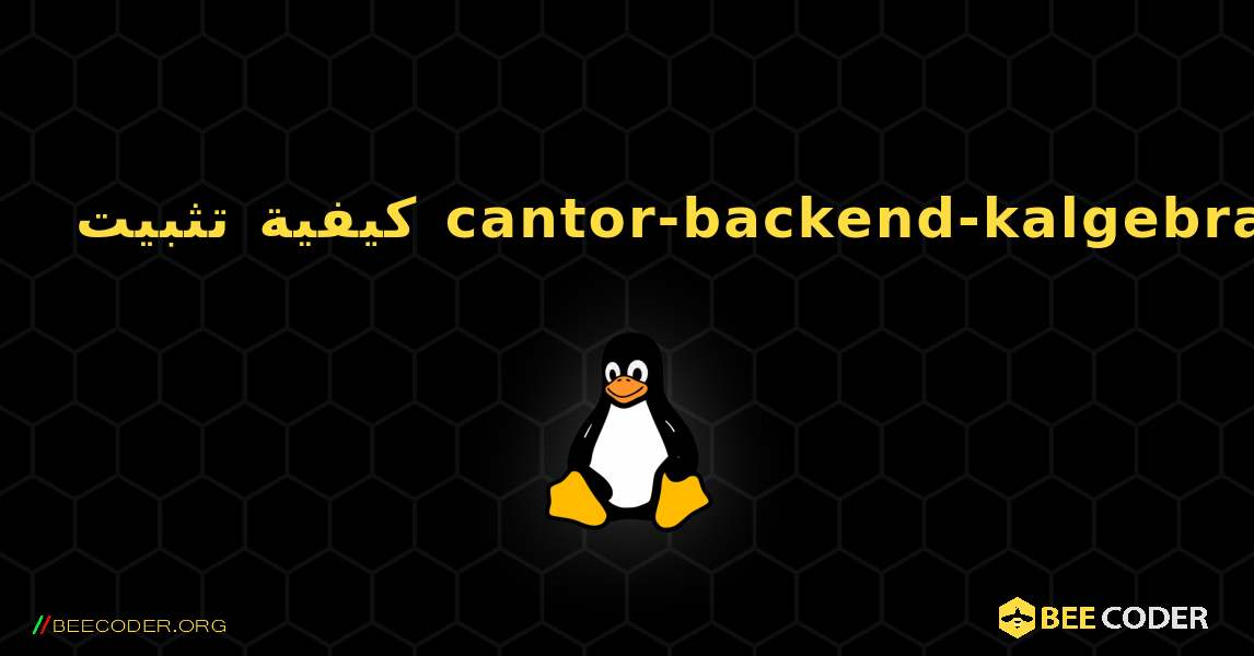 كيفية تثبيت cantor-backend-kalgebra . Linux