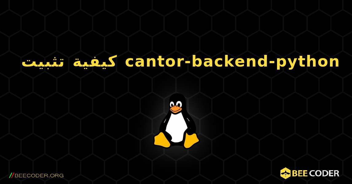 كيفية تثبيت cantor-backend-python . Linux