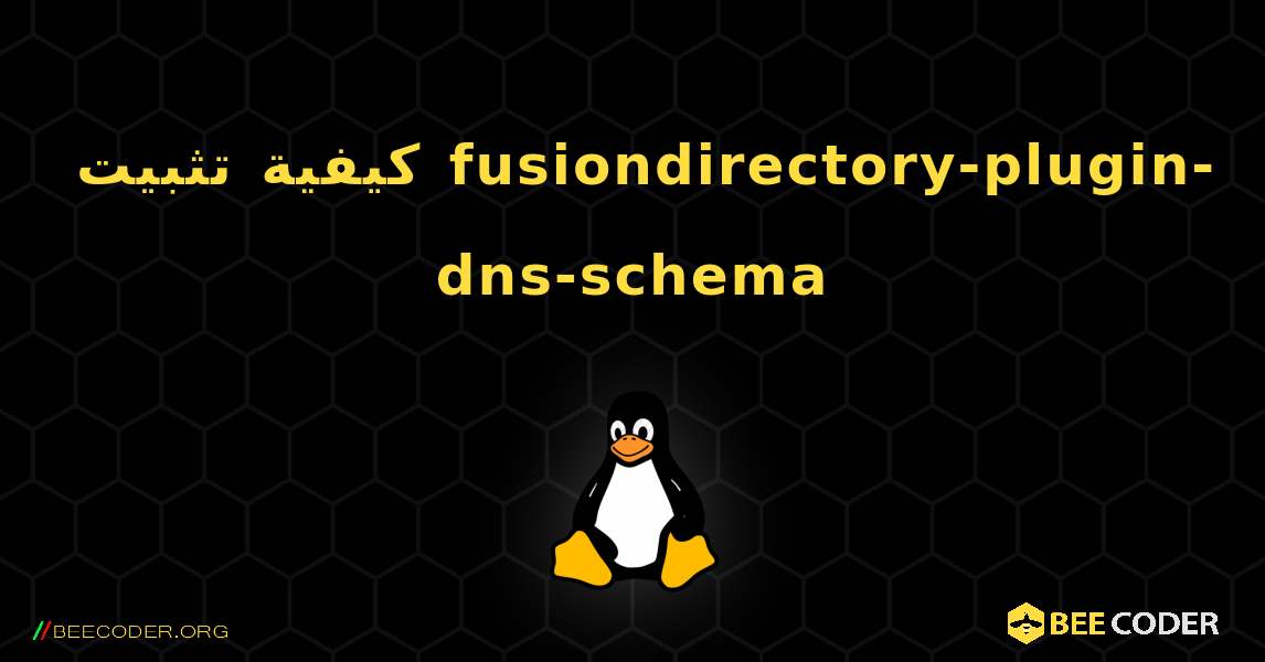 كيفية تثبيت fusiondirectory-plugin-dns-schema . Linux