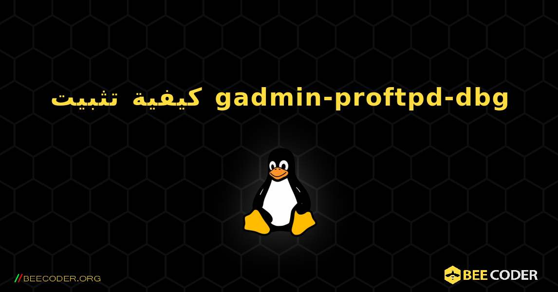 كيفية تثبيت gadmin-proftpd-dbg . Linux