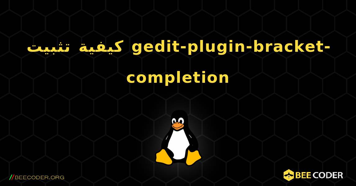 كيفية تثبيت gedit-plugin-bracket-completion . Linux
