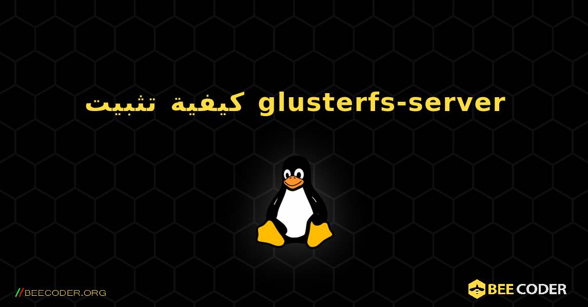 كيفية تثبيت glusterfs-server . Linux