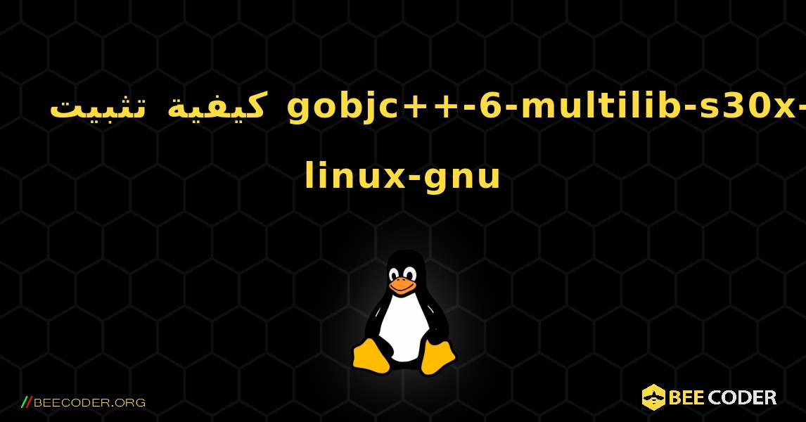 كيفية تثبيت gobjc++-6-multilib-s30x-linux-gnu . Linux