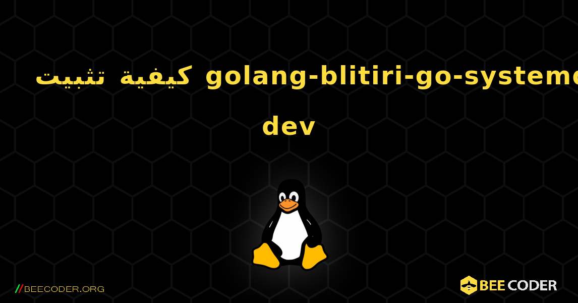 كيفية تثبيت golang-blitiri-go-systemd-dev . Linux