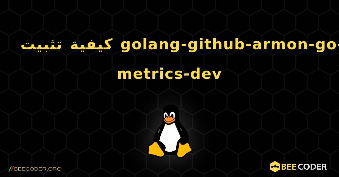 كيفية تثبيت golang-github-armon-go-metrics-dev . Linux