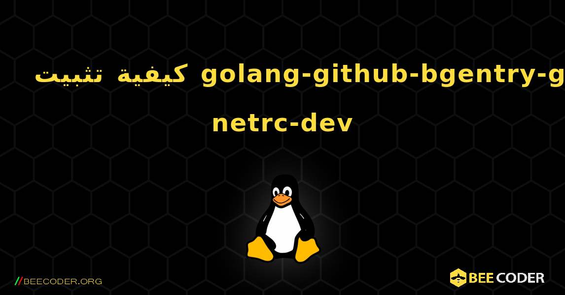 كيفية تثبيت golang-github-bgentry-go-netrc-dev . Linux