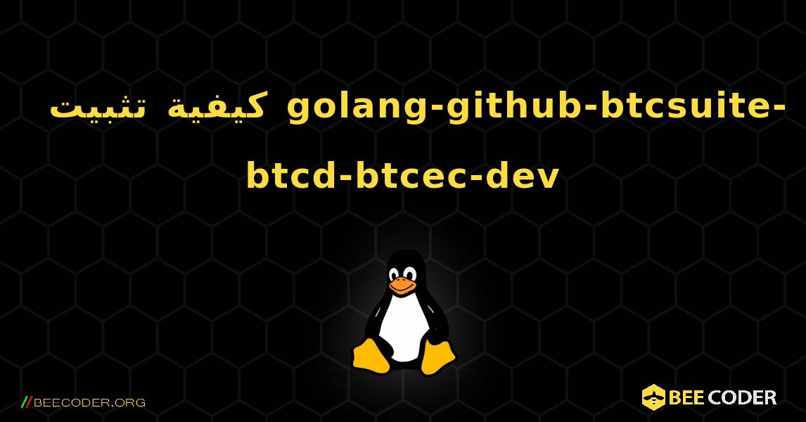 كيفية تثبيت golang-github-btcsuite-btcd-btcec-dev . Linux