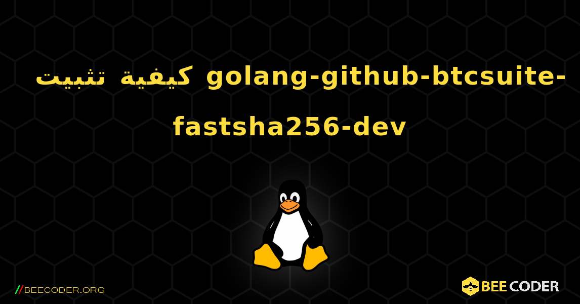 كيفية تثبيت golang-github-btcsuite-fastsha256-dev . Linux