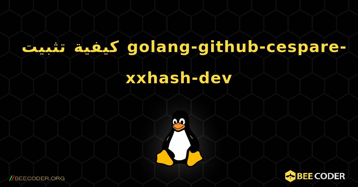 كيفية تثبيت golang-github-cespare-xxhash-dev . Linux