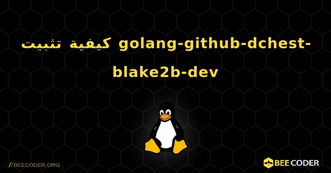 كيفية تثبيت golang-github-dchest-blake2b-dev . Linux