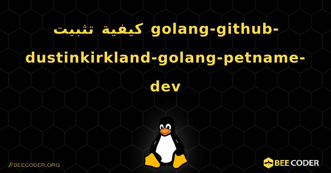كيفية تثبيت golang-github-dustinkirkland-golang-petname-dev . Linux