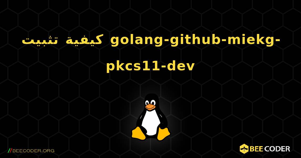 كيفية تثبيت golang-github-miekg-pkcs11-dev . Linux