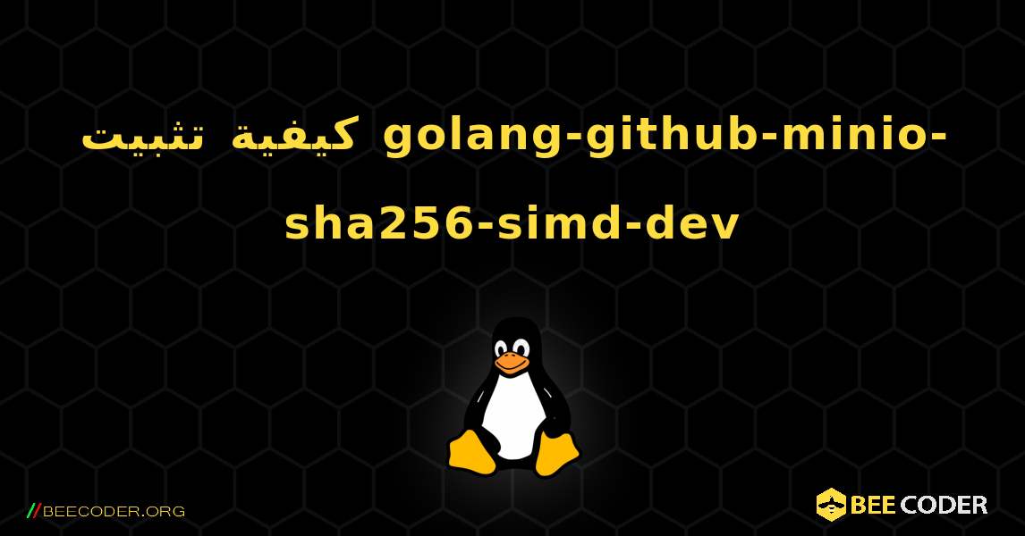 كيفية تثبيت golang-github-minio-sha256-simd-dev . Linux