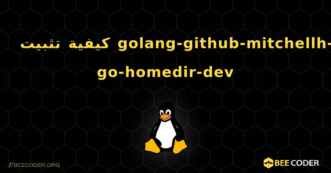 كيفية تثبيت golang-github-mitchellh-go-homedir-dev . Linux
