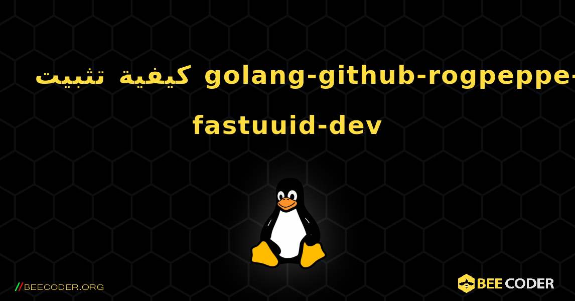 كيفية تثبيت golang-github-rogpeppe-fastuuid-dev . Linux