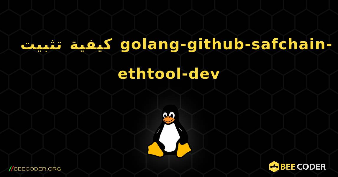 كيفية تثبيت golang-github-safchain-ethtool-dev . Linux