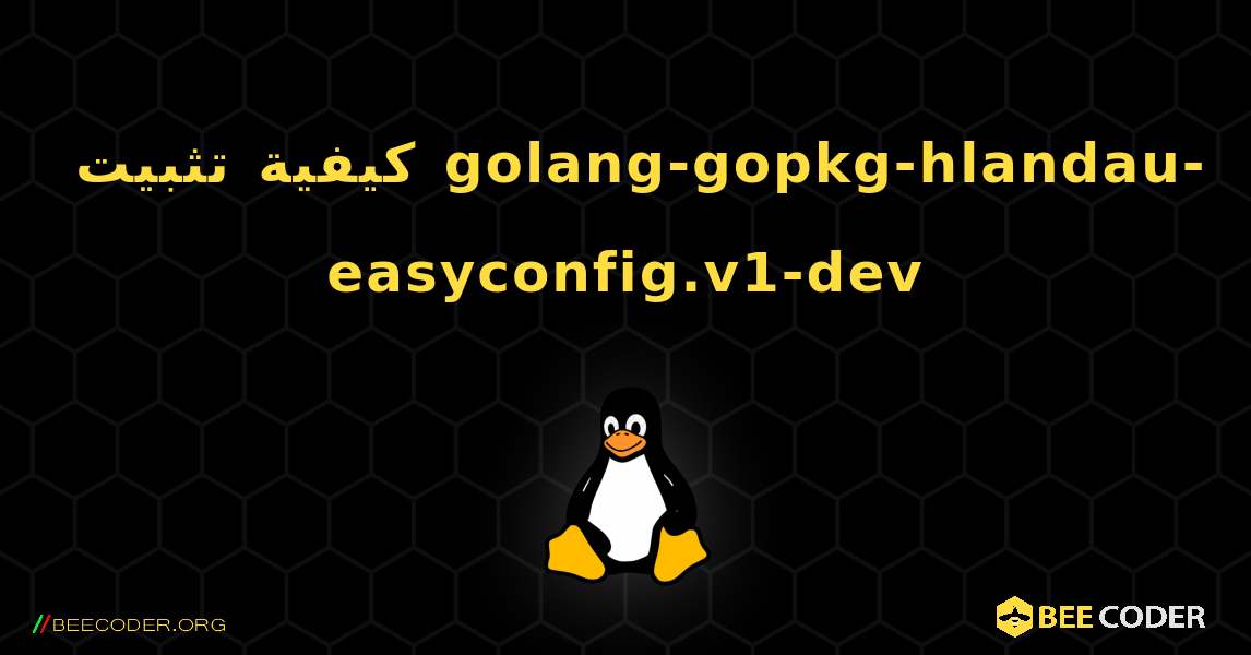 كيفية تثبيت golang-gopkg-hlandau-easyconfig.v1-dev . Linux