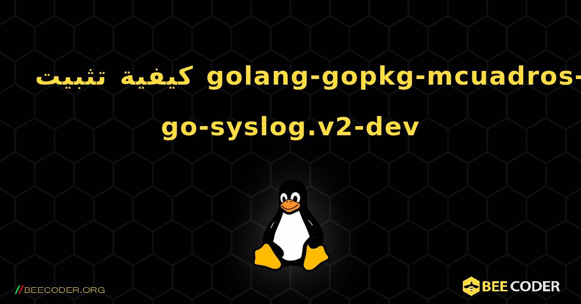 كيفية تثبيت golang-gopkg-mcuadros-go-syslog.v2-dev . Linux