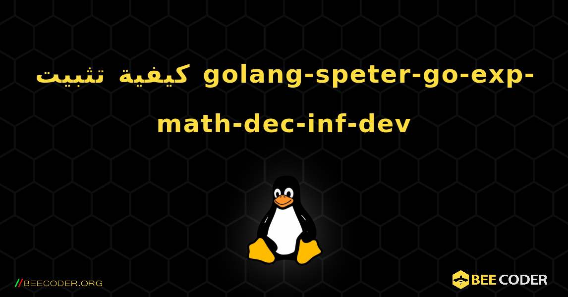 كيفية تثبيت golang-speter-go-exp-math-dec-inf-dev . Linux