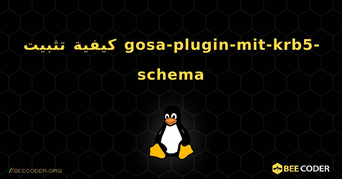 كيفية تثبيت gosa-plugin-mit-krb5-schema . Linux