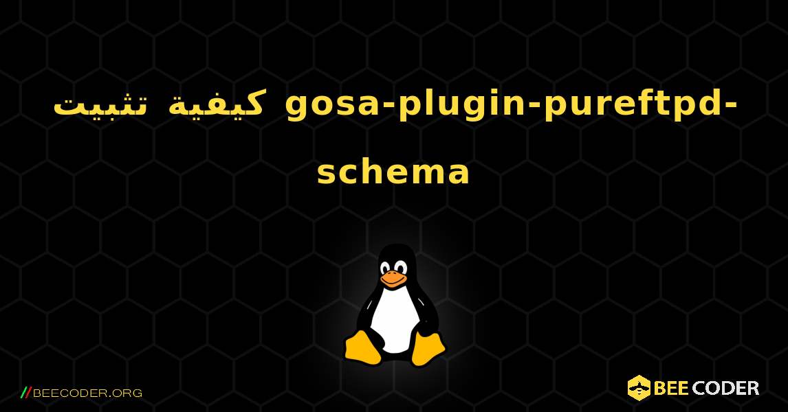 كيفية تثبيت gosa-plugin-pureftpd-schema . Linux