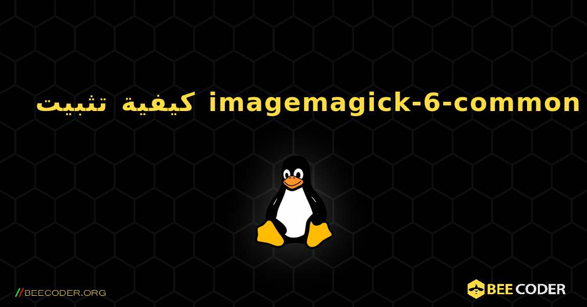 كيفية تثبيت imagemagick-6-common . Linux