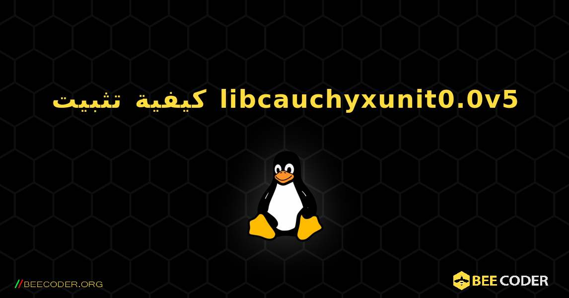 كيفية تثبيت libcauchyxunit0.0v5 . Linux