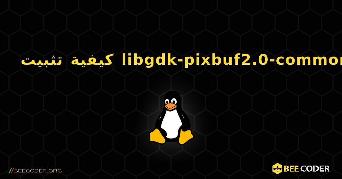 كيفية تثبيت libgdk-pixbuf2.0-common . Linux