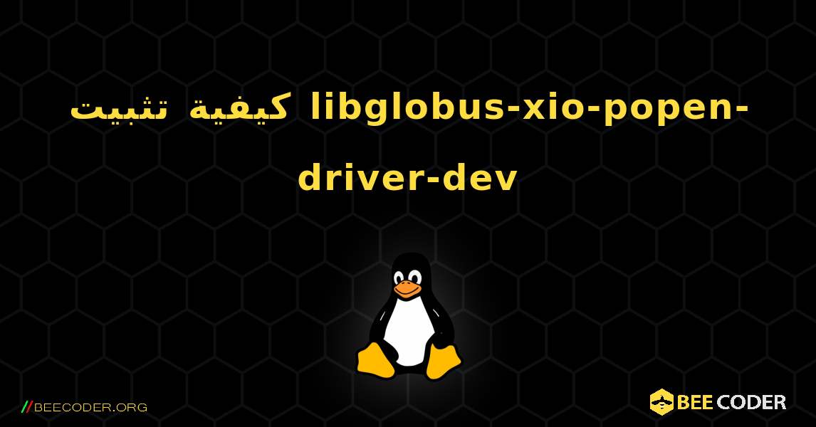 كيفية تثبيت libglobus-xio-popen-driver-dev . Linux