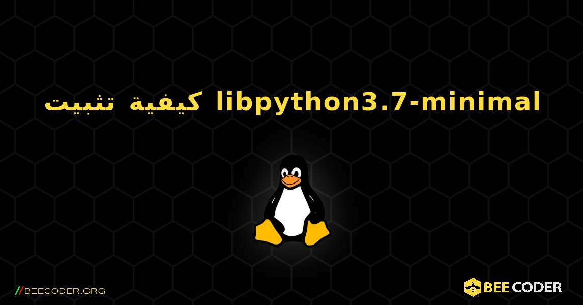 كيفية تثبيت libpython3.7-minimal . Linux
