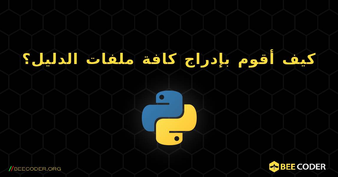 كيف أقوم بإدراج كافة ملفات الدليل؟. Python