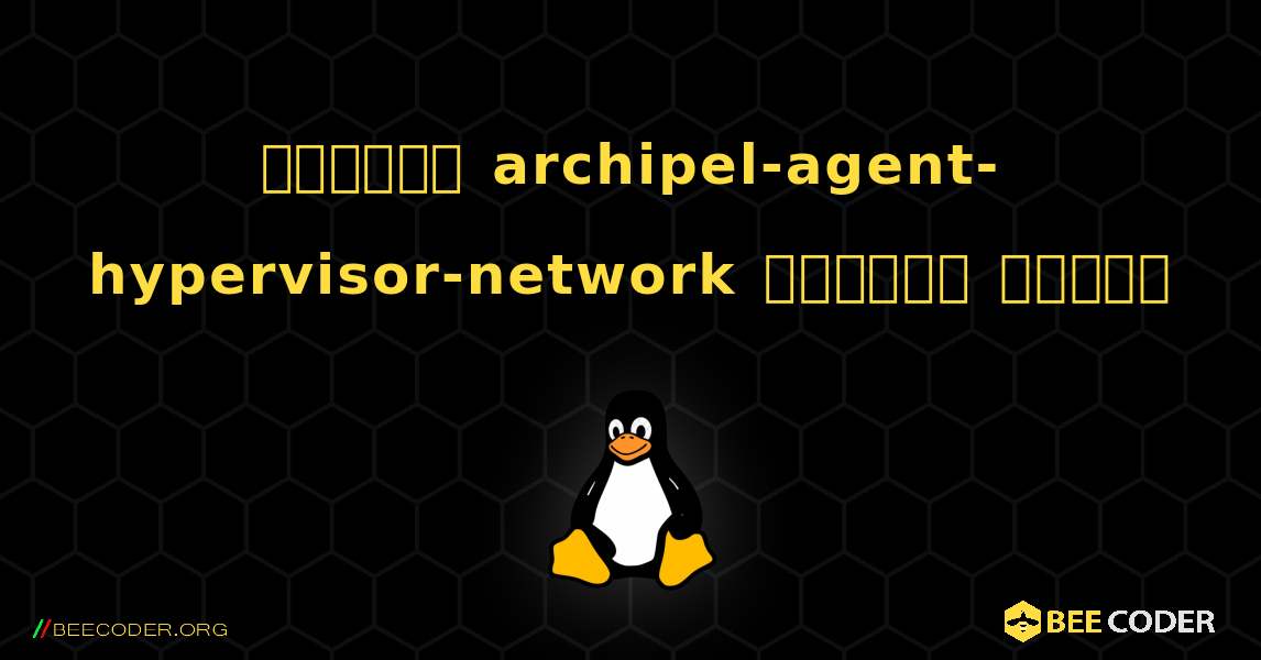 কিভাবে archipel-agent-hypervisor-network  ইনস্টল করবেন. Linux