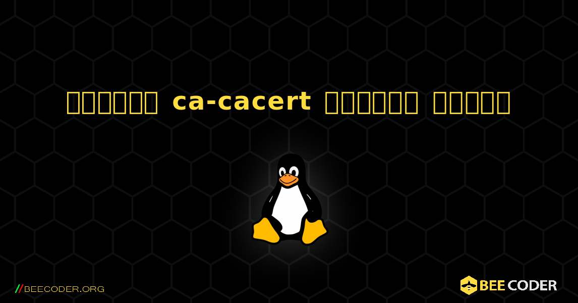 কিভাবে ca-cacert  ইনস্টল করবেন. Linux