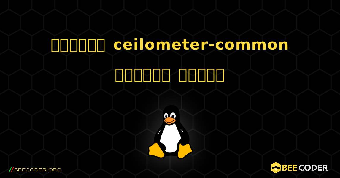 কিভাবে ceilometer-common  ইনস্টল করবেন. Linux