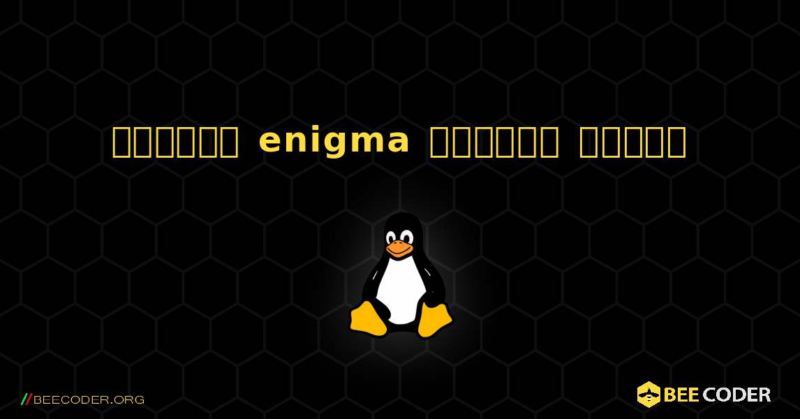 কিভাবে enigma  ইনস্টল করবেন. Linux