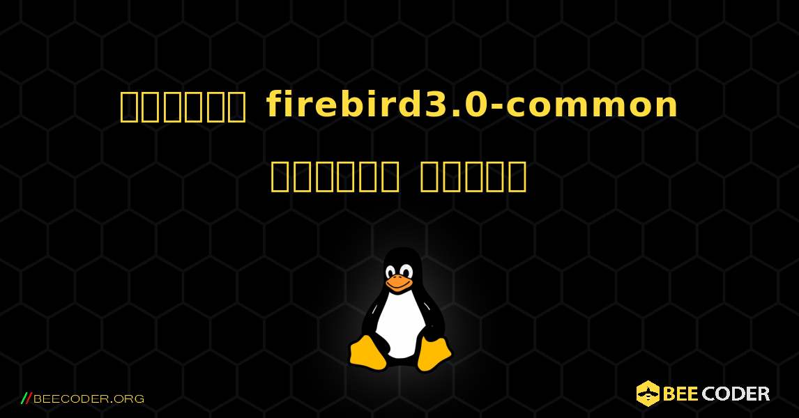 কিভাবে firebird3.0-common  ইনস্টল করবেন. Linux