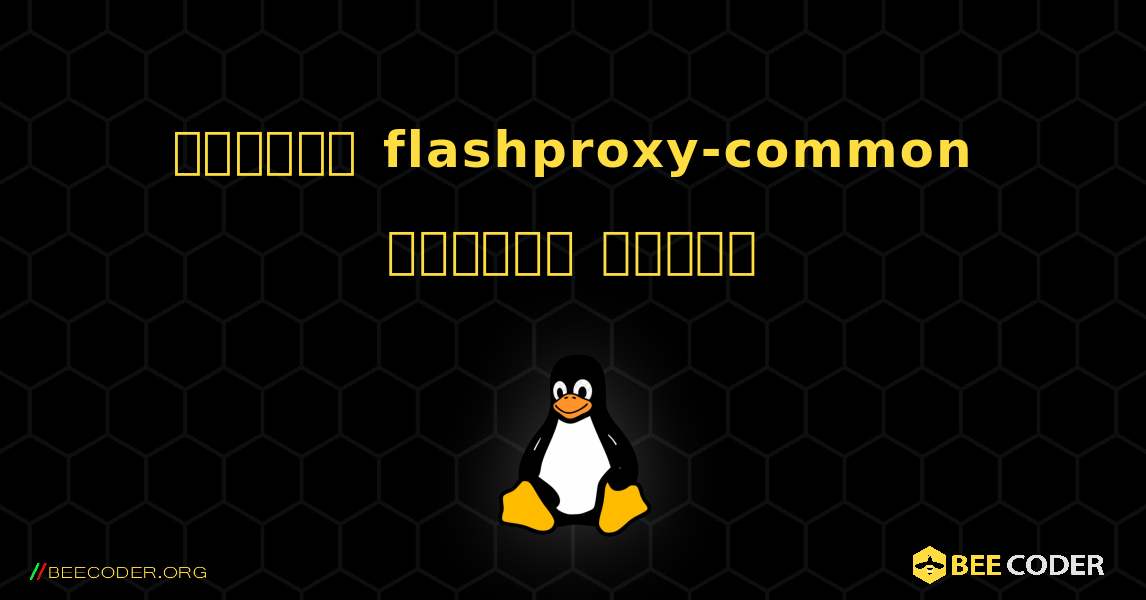 কিভাবে flashproxy-common  ইনস্টল করবেন. Linux