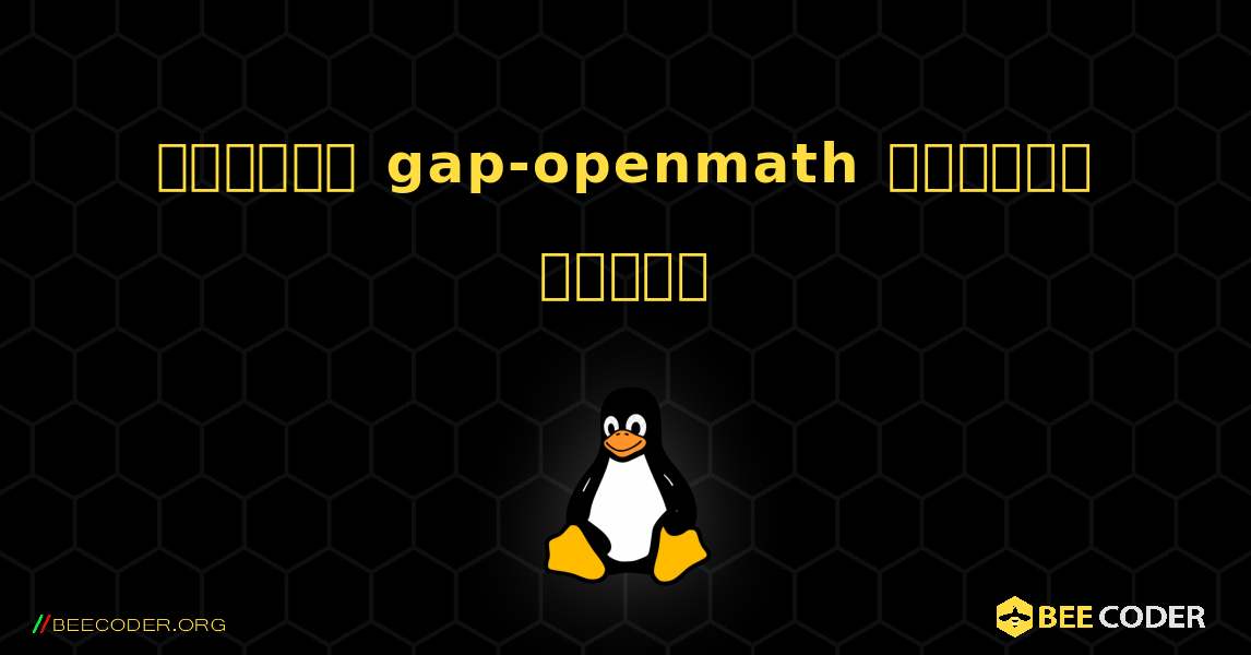 কিভাবে gap-openmath  ইনস্টল করবেন. Linux